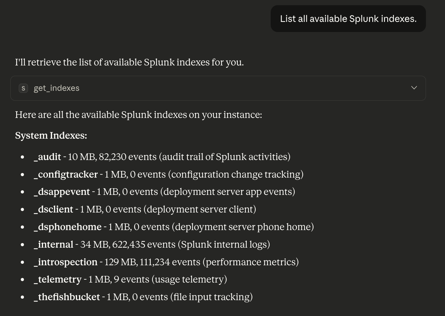 Executing a Sample Prompt in Claude